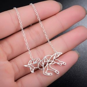 2/$20 Origami Unicorn Necklace, Available in 2 Colors